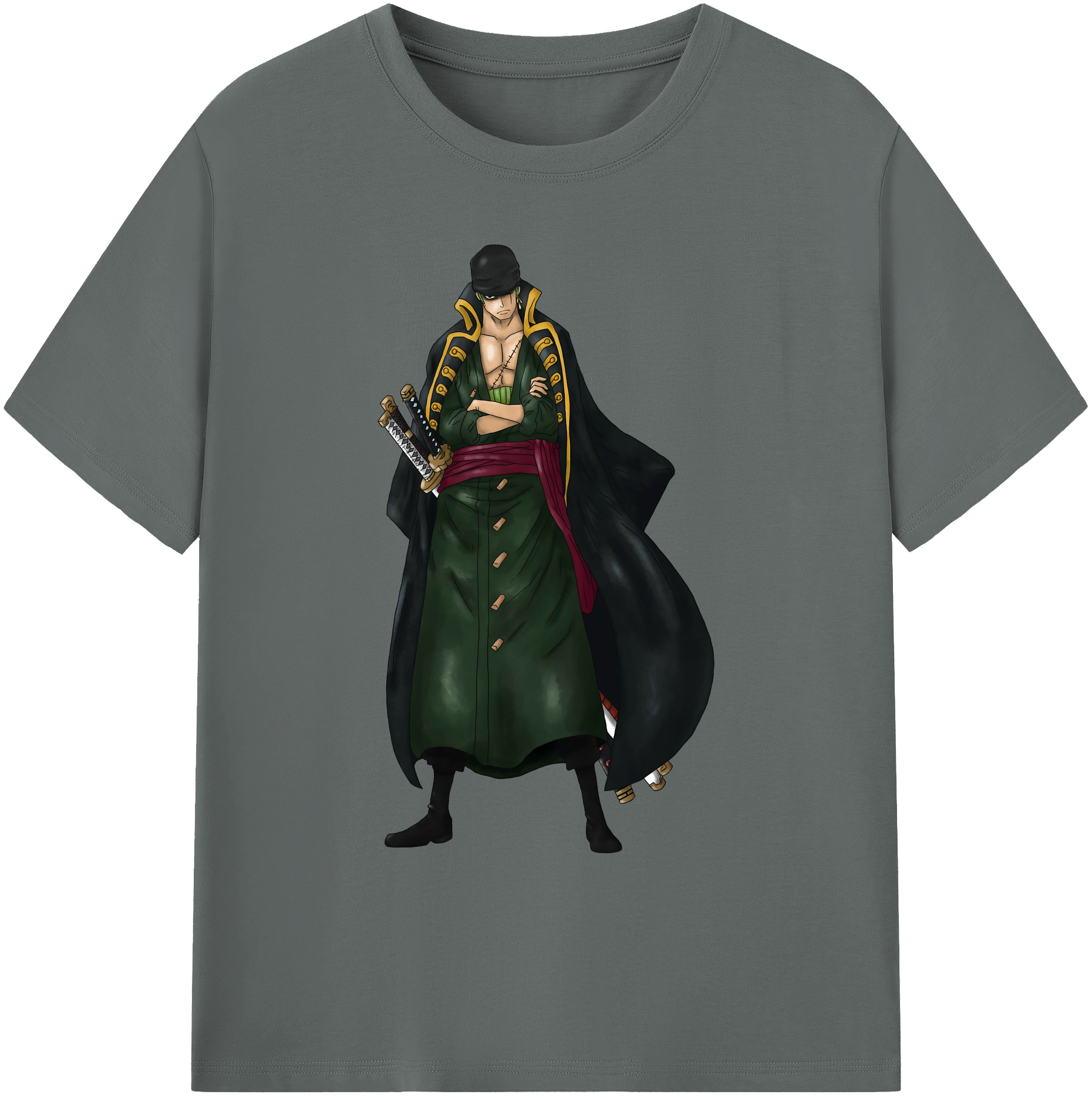 ワンピース ロロノア・ゾロ ONE PIECE Roronoa Zoro 綿100％ メンズ半袖Tシャツ｜肌触りやわらか＆通気性